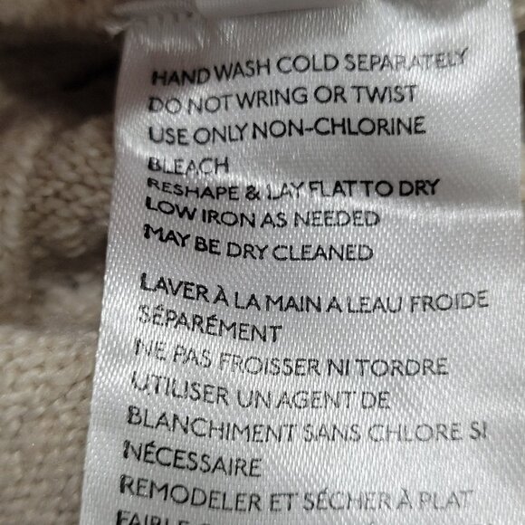 Free People Beige Plunge Long Sleeve Side Slits Maxi Sweater Dress Size Medium M - Picture 15 of 15